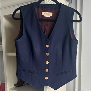GUCCI Navy Vest with Gold Buttons